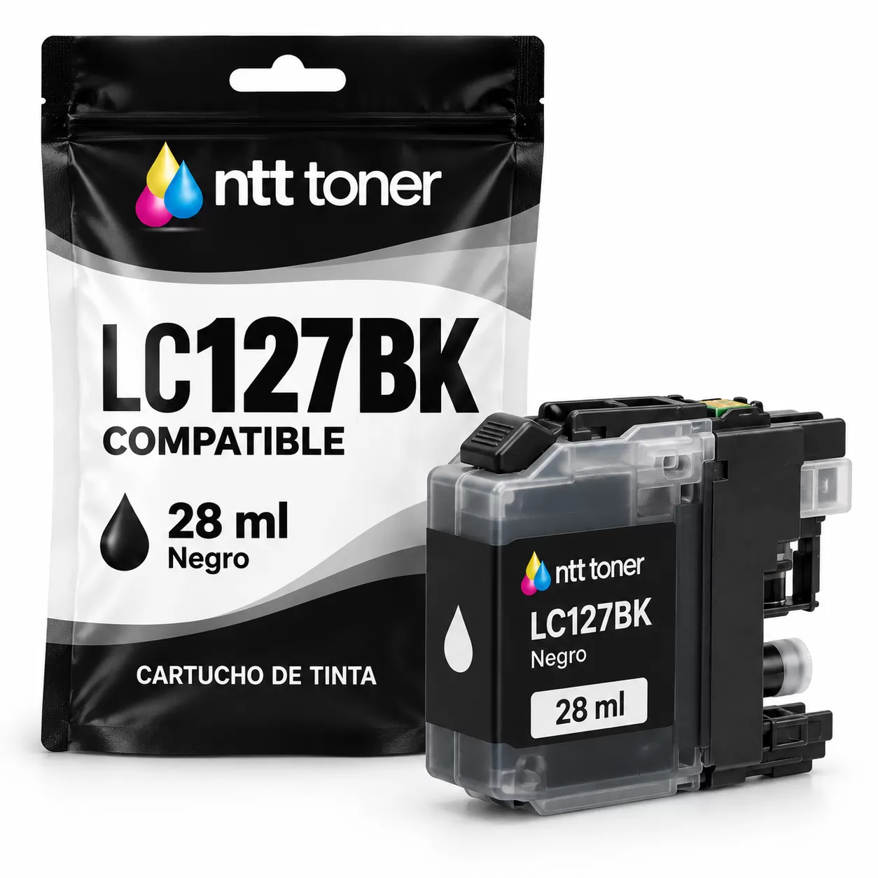 Cartucho Tinta Brother LC127BK Negro Compatible